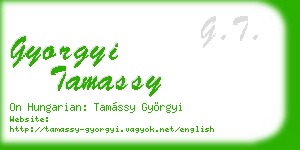 gyorgyi tamassy business card