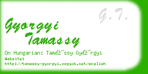 gyorgyi tamassy business card
